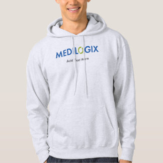MEDILOGIX Mannen Hoodie Standard Logo Tekst toevoe