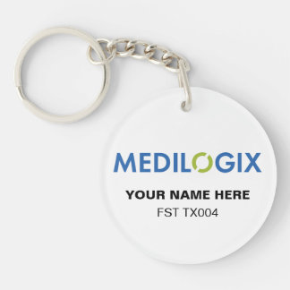 MEDILOGIX Sleutelhanger Rond Tekst Toevoegen
