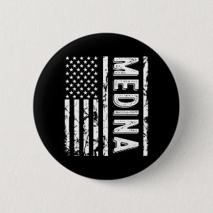 Medina Achternaam Grappige Achternaam Team Medina Ronde Button 5,7 Cm