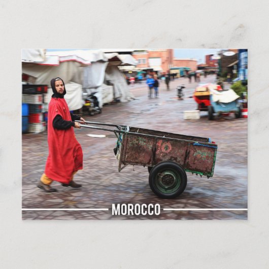 Medina of Marrakesh - Marrakesh Souk, Marokko Briefkaart (Voorkant)