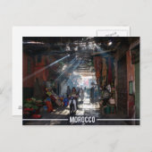 Medina of Marrakesh - Marrakesh Souks, Marokko Briefkaart (Voorkant / Achterkant)