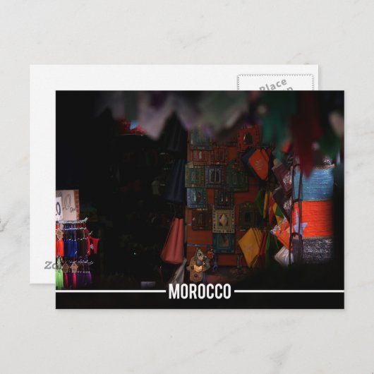 Medina of Marrakesh - Marrakesh Souks, Marokko Briefkaart (Voorkant / Achterkant)