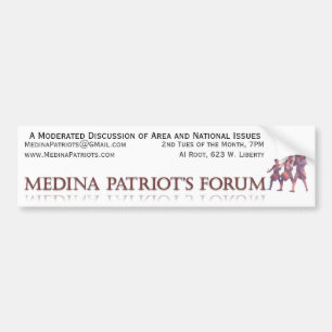 Medina Patriot's Forum Bumpersticker