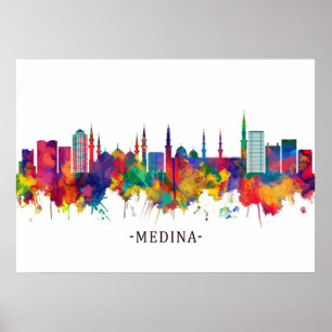 Medina Saudi-Arabië Skyline Poster