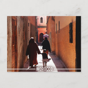 Medina Streets, Marrakesh Marokko Briefkaart