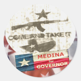 Medina voor gouverneur ronde sticker