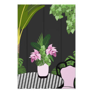 Medinilla Tafel Centrumstuk Tuin Binnenplaats Foto Afdruk