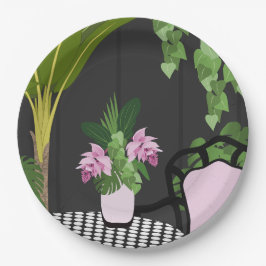 Medinilla Tafel Centrumstuk Tuin Binnenplaats Papieren Bordje