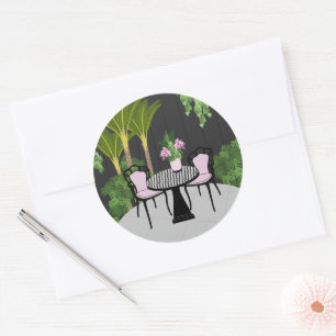 Medinilla Tuin Binnenplaats Ronde Sticker
