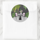 Medinilla Tuin Binnenplaats Ronde Sticker (Tas)