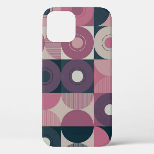 Medio-eeuw geometrisch: abstract kleurrijk patroon iPhone 12 hoesje