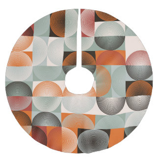Medio-eeuw geometrisch, abstract kleurrijk patroon kerstboom rok
