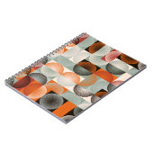 Medio-eeuw geometrisch, abstract kleurrijk patroon notitieboek (Linkerzijde)