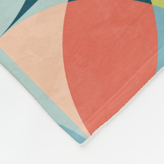Medio-eeuw geometrisch, Abstract naadloos ontwerp. Fleece Deken (Hoek)