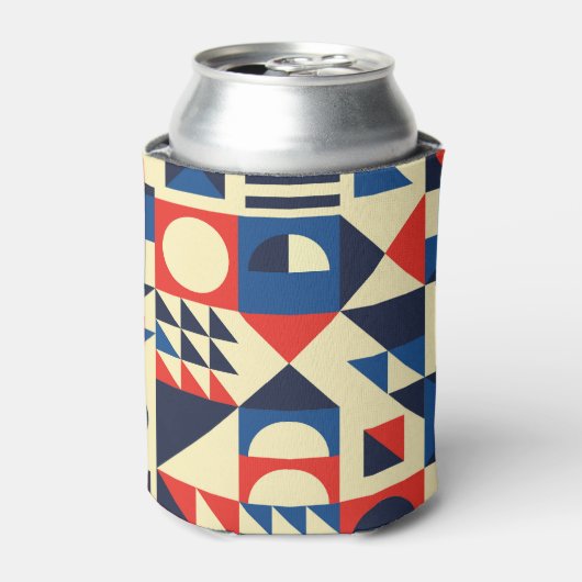 Medio eeuw geometrisch: funky retro patroon. blikjeskoeler (Blikje Voorkant)