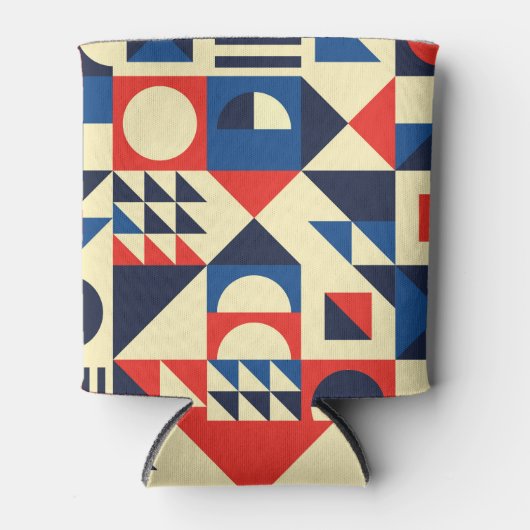 Medio eeuw geometrisch: funky retro patroon. blikjeskoeler (Voorkant)