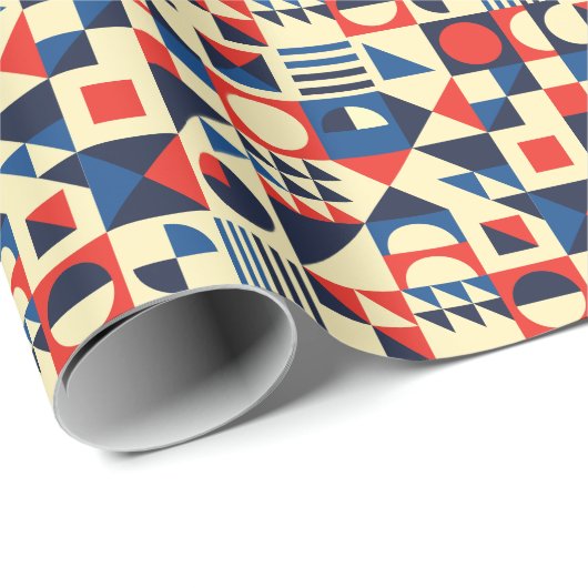Medio eeuw geometrisch: funky retro patroon. cadeaupapier (Rol Hoek)