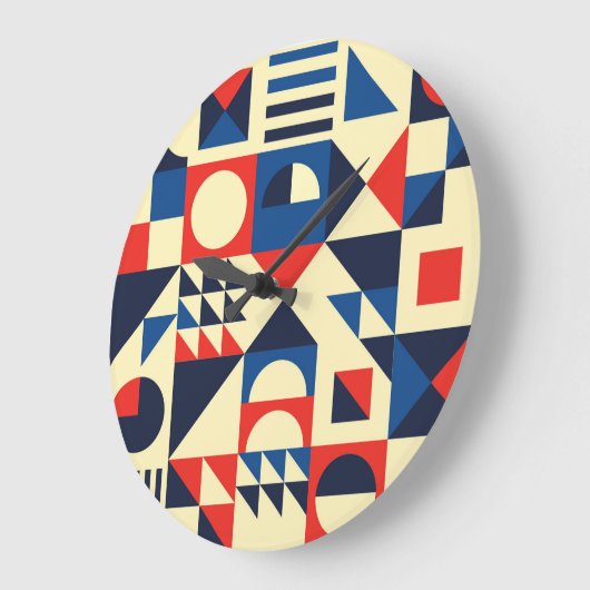 Medio eeuw geometrisch: funky retro patroon. grote klok (Hoek)