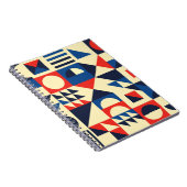 Medio eeuw geometrisch: funky retro patroon. notitieboek (Rechterzijde)