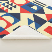 Medio eeuw geometrisch: funky retro patroon. sherpa deken (3/4)