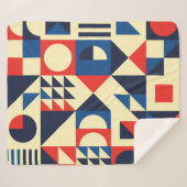 Medio eeuw geometrisch: funky retro patroon. sherpa deken (Voorkant (horizontaal))