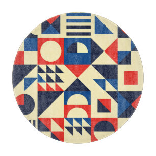 Medio eeuw geometrisch: funky retro patroon. snijplank
