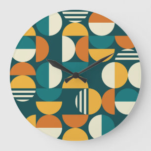 Medio eeuw geometrisch: minimalistisch retro desig grote klok