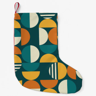 Medio eeuw geometrisch: minimalistisch retro desig kleine kerstsok