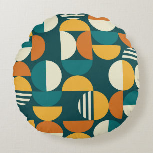 Medio eeuw geometrisch: minimalistisch retro desig rond kussen