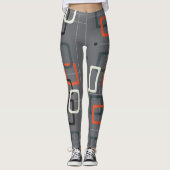 Medio-eeuw geometrisch patroon leggings (Voorkant)