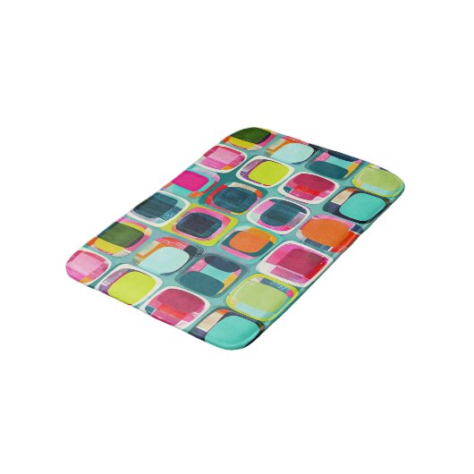 Medio eeuw Modern Geometrisch Kleurrijk Patroon Badmat (Gekanteld)