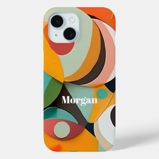 Medio eeuw moderne kunst, naam, geometrisch Case-Mate iPhone case (Achterkant)