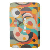 Medio eeuw moderne kunst, naam of monogram geometr badmat (Voorkant Verticaal)