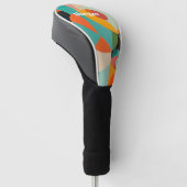 Medio eeuw moderne kunst, naam of monogram geometr golfheadcover (Schuin)