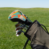 Medio eeuw moderne kunst, naam of monogram geometr golfheadcover (Insitu)