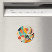 Medio eeuw moderne kunst, naam of monogram geometr magneet (Insitu (Vaatwasser))