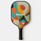 Medio eeuw moderne kunst, naam of monogram geometr pickleball paddle (Voorkant)