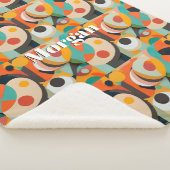 Medio eeuw moderne kunst, naam of monogram geometr sherpa deken (3/4)