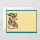  medio-eeuwse Tiki Briefkaart (Voorkant / Achterkant)