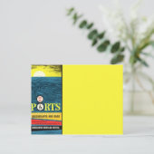  medio-eeuwse Tiki Briefkaart (Staand voorkant)