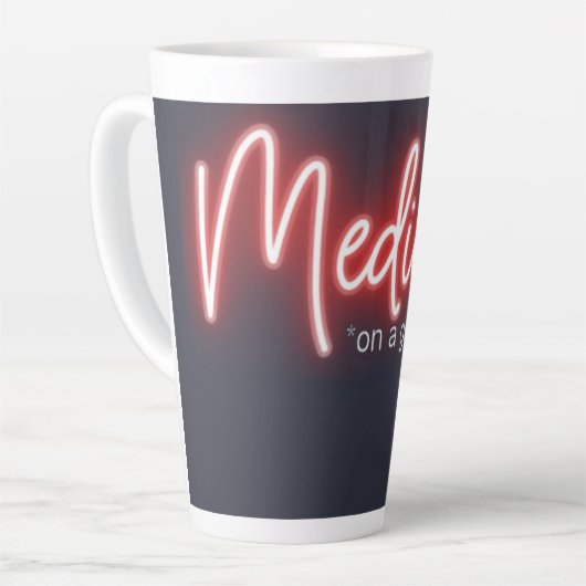 Mediocre! 17oz. Latte mug (Angle gauche)