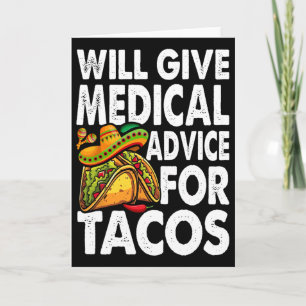 Medisch Advies Voor Tacos Mexicaans Cinco De Mayo Kaart