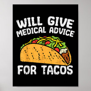 Medisch advies voor TACOS Mexicaanse Cinco de Mayo Poster