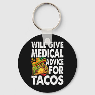 Medisch advies voor TACOS Mexicaanse Cinco de Mayo Sleutelhanger