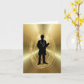 Medisch Afstuderen Kaart voor mannelijke arts (Gele Bloem)