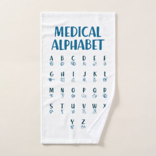 Medisch Alfabet Handdoek