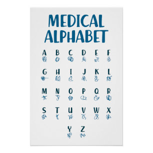 Medisch Alfabet Perfect Poster
