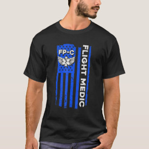 Medisch-Amerikaanse vlag vlucht Paramedic Emerge T-shirt