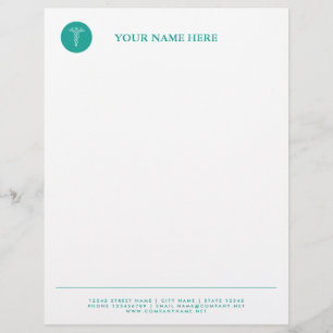 Medisch arts caduceus logo letterhead sjabloon briefhoofd