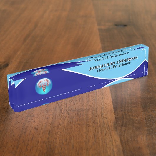 Medisch arts naambordje (Zijkant)